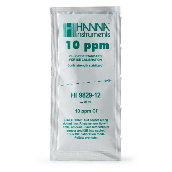 10 ppm Chloride Calibration Standard Sachets for HI9829 (25 x 25 mL)