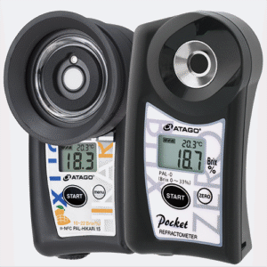 Atago IR Brix Meter × Brix Meter PAL-HIKARi 15+PAL-0 (Mango)