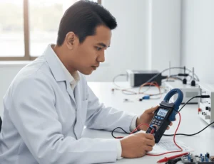 1-Phase Power Meter PCE-GPA 50-ICA dengan sertifikat kalibrasi ISO untuk pengukuran daya satu fase presisi tinggi