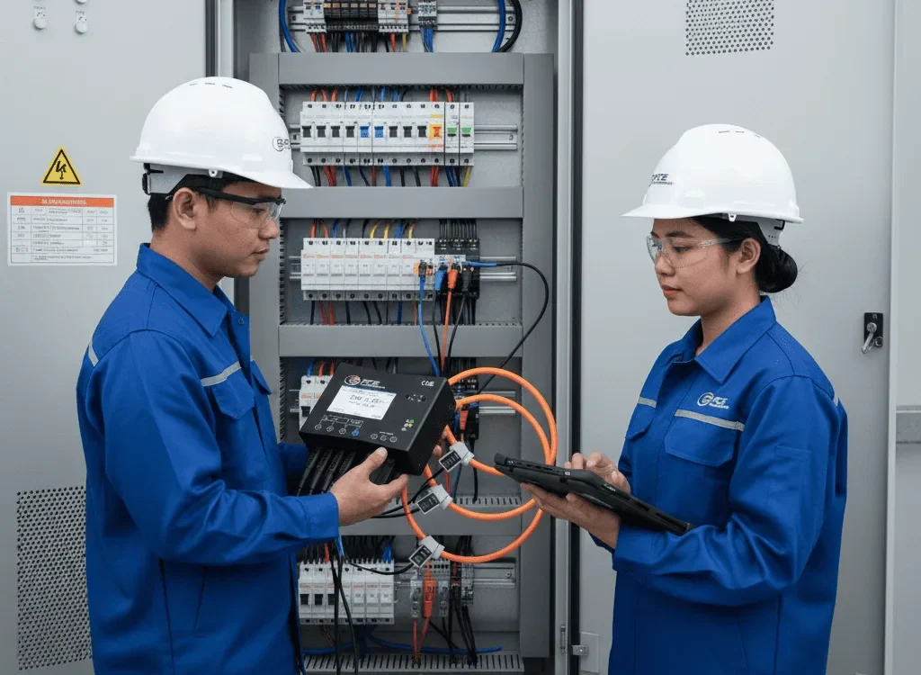3-Phase Power Meter / 3-Phase Power Analyzer PCE-PA 6500 F150-ICA dengan sertifikat kalibrasi ISO untuk pengukuran daya tiga fase presisi tinggi