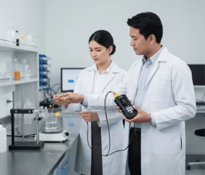 4-Channel Temperature Data Logger PCE-T 394 pencatat data suhu empat saluran presisi tinggi untuk laboratorium, industri, dan aplikasi profesional