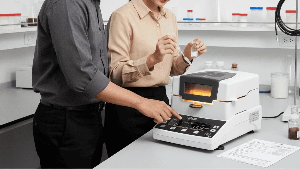 Absolute Moisture Meter PCE-MA 202-ICA dengan sertifikat kalibrasi ISO – alat pengukur kelembaban absolut presisi tinggi untuk industri dan laboratorium