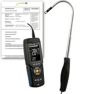 Air Flow / Temperature Data Logger PCE-HWA 30-ICA incl. ISO Calibration Cert.