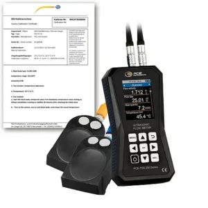 Clamp-on Ultrasonic Flow Meter PCE-TDS 200 L-ICA incl. ISO Calibration Certificate