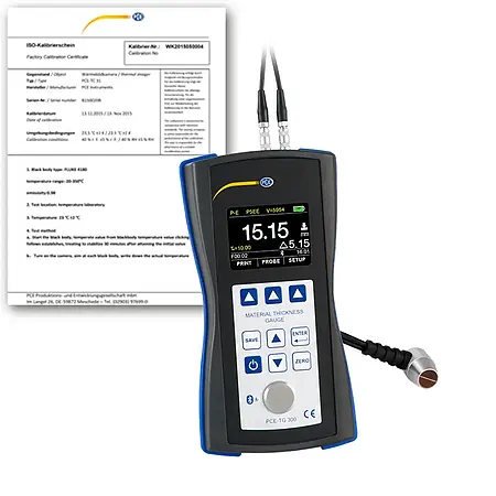 Condition Monitoring Material Thickness Meter PCE-TG 300-NO5/90-ICA incl. ISO Calibration Certificate