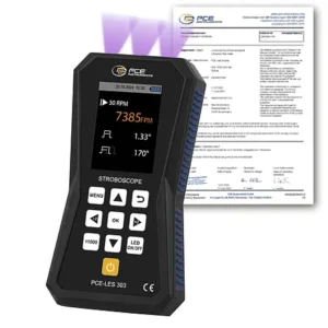 Condition Monitoring Stroboscope PCE-LES 303UV-385-ICA incl. ISO-Calibration Certificate