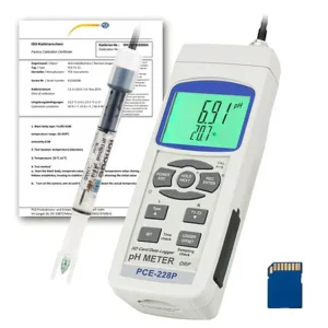 Cosmetics pH Meter PCE-228P-ICA incl. ISO calibration certificate