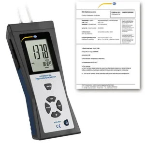 HVAC Meter PCE-P01-ICA Differential Pressure Incl. ISO Calibration Certificate