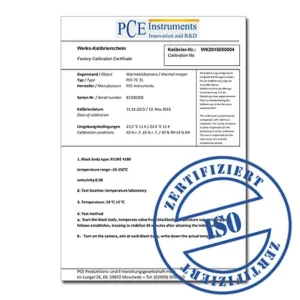 ISO Calibration Certificate for Moisture Meter