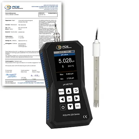 pH Meter PCE-PH 228-ICA incl. ISO-Calibration Certificate