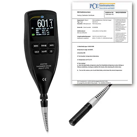 Thickness Meter PCE-CT 27FN-ICA incl. ISO Calibration Certificate