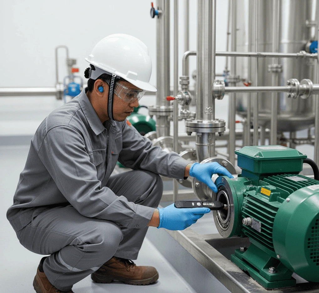 Akselerometer PCE-VT 1100 pengukur getaran portabel untuk mesin