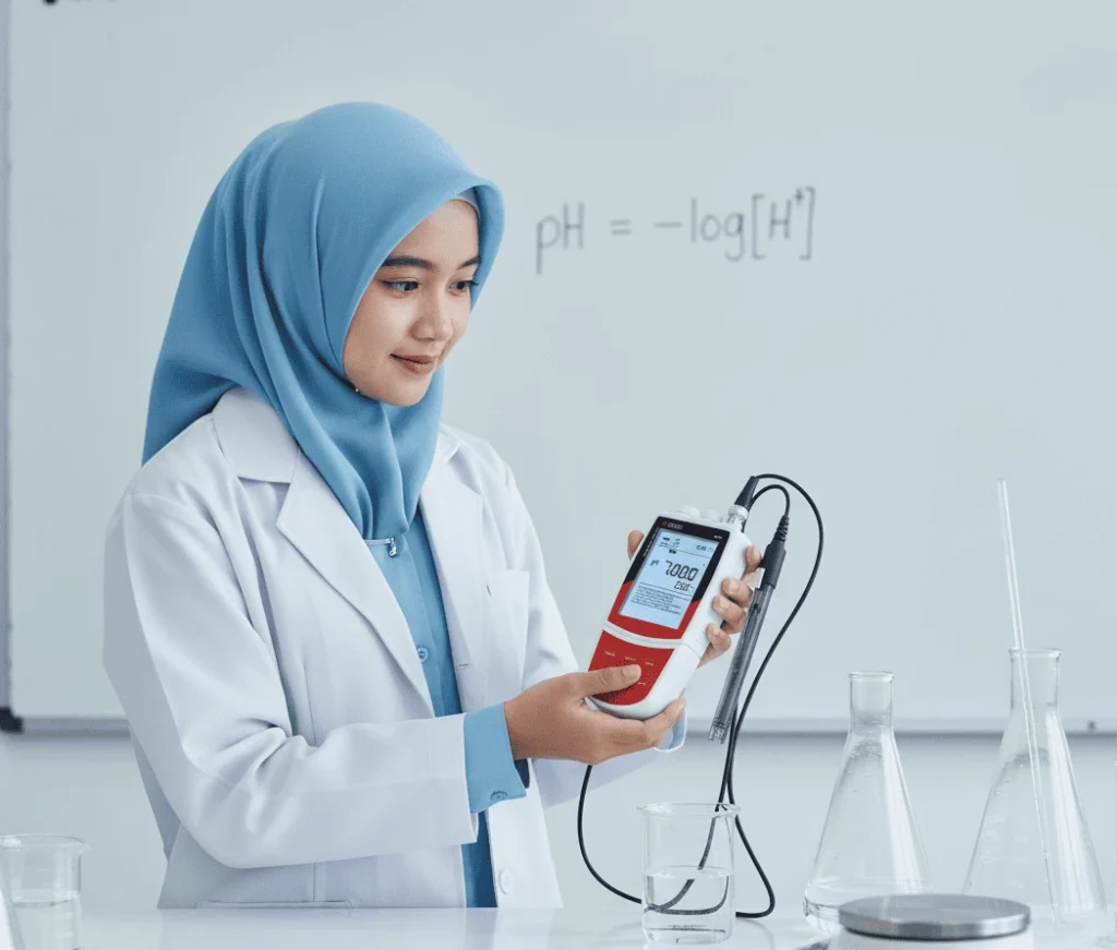 Bante221-CN portable pH meter untuk pengukuran pH akurat, desain ringkas, cocok laboratorium, QC, pendidikan, dan akuakultur