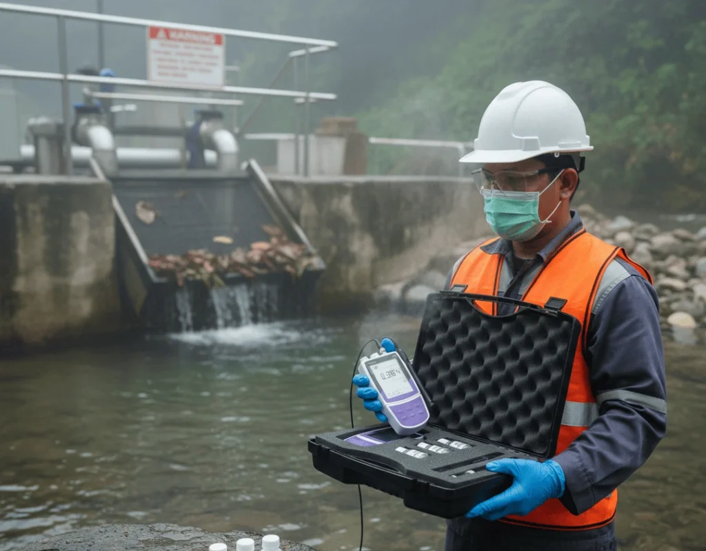 Bante321-F Portable Fluoride Ion Meter – alat ukur ion fluorida (F⁻) portabel akurat untuk pengujian air dan riset laboratorium.