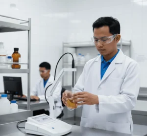 Bante510-S Benchtop Conductivity/TDS Meter – alat meja untuk ukur konduktivitas dan TDS akurat dengan ATC di laboratorium.