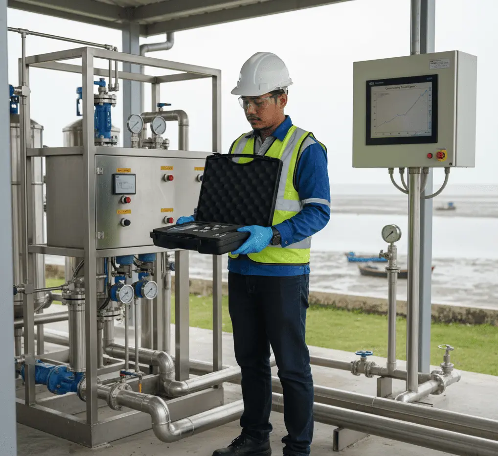 Bante531-DL Portable Conductivity/Salinity Meter – alat ukur konduktivitas & salinitas portabel akurat dengan ATC untuk pengujian kualitas air.