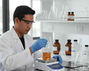 BANTE MS200 Magnetic Stirrer – alat pengaduk magnetik laboratorium kompak untuk pencampuran larutan kimia dan penelitian ilmiah.