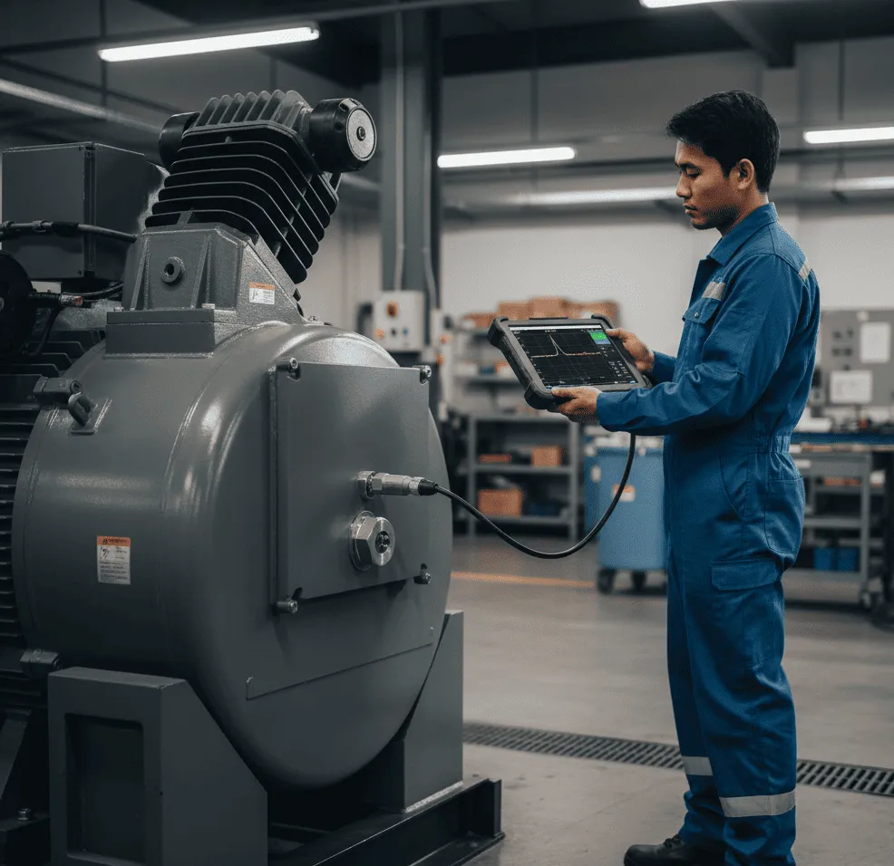 PCE-PVS 10, acceleration sensor untuk pemantauan getaran mesin industri dan analisis vibrasi guna perawatan prediktif