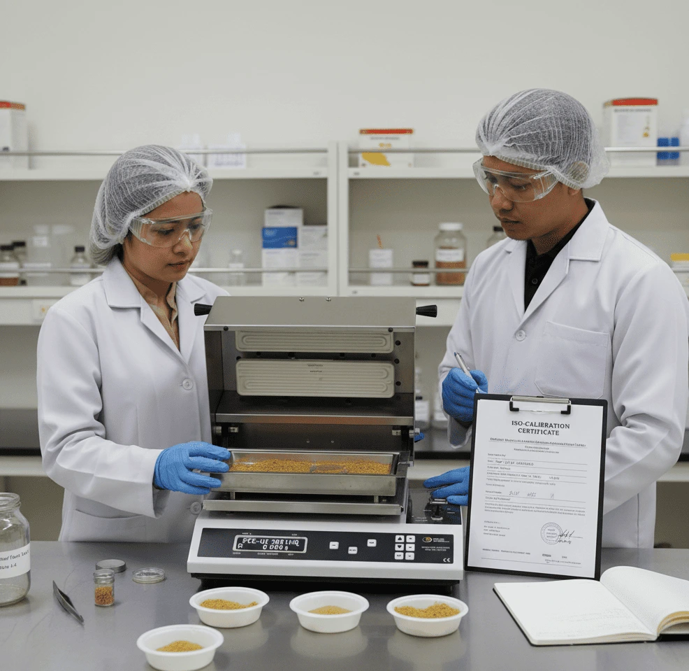 PCE-UX 3081WQ-ICA Moisture Meter – pengukur kadar air bersertifikat kalibrasi ISO untuk laboratorium dan industri.