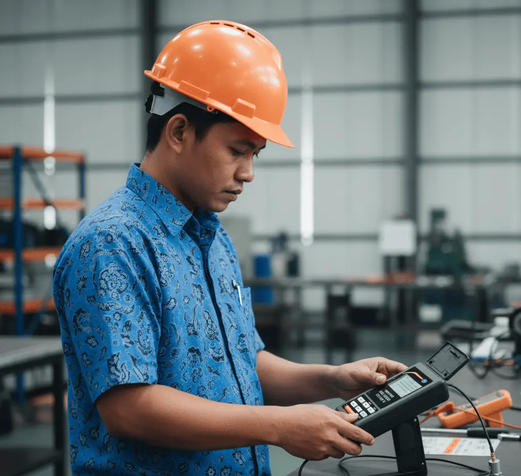 PCE-VDR 10-ICA accelerometer bersertifikat ISO – sensor percepatan/getaran presisi untuk monitoring kondisi mesin industri.