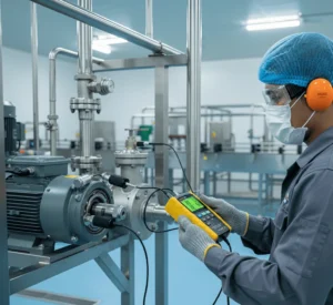 Paket PCE-VM 5000-KIT dengan aksesori lengkap untuk pengukuran getaran