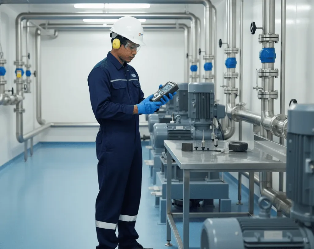 Akselerometer PCE-VT 204—vibrometer portabel untuk monitoring kondisi mesin