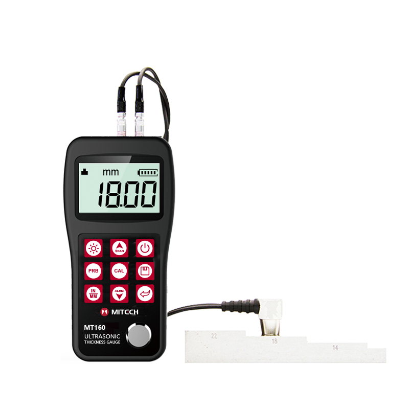 MT160 Digital Ultrasonic Thickness Gauge - Alat ukur ketebalan digital portabel dengan layar LCD