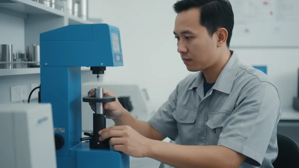 Alat Penguji Kekerasan NOVOTEST TS-SR-C - perangkat uji kekerasan dengan koreksi curvature otomatis dan layar digital