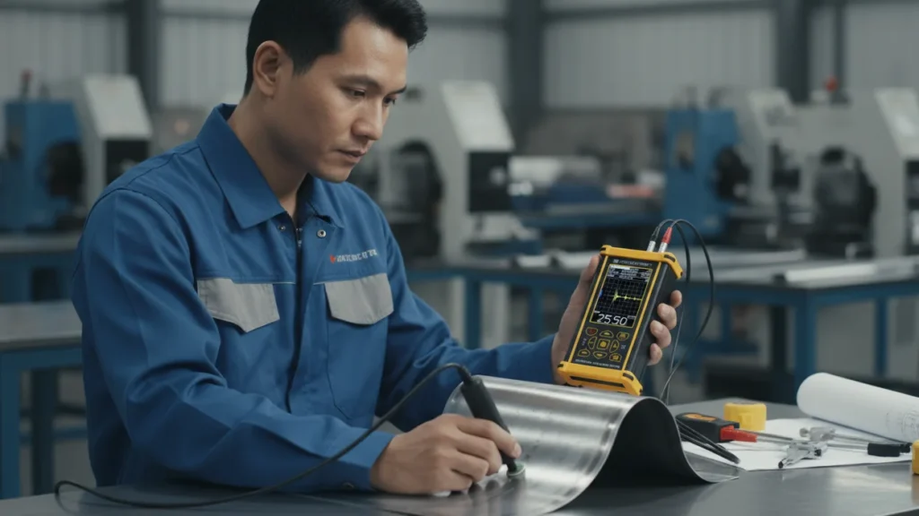 NOVOTEST UT-2A - perangkat genggam pengukur ketebalan ultrasonik dengan layar dan probe