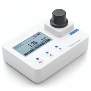 Fotometer klorin dioksida portabel HANNA HI97738 dengan layar LCD dan housing waterproof IP67