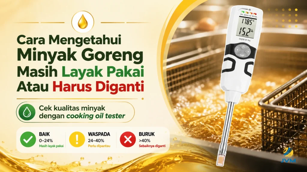 Cooking oil tester untuk mengecek kualitas minyak goreng apakah masih layak pakai atau harus diganti