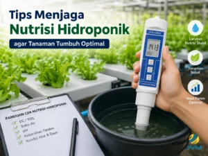 Conductivity Meter PCE-CM41 untuk mengukur EC, TDS, dan suhu larutan nutrisi hidroponik.