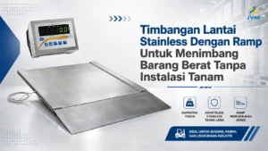 Timbangan lantai stainless dengan ramp untuk menimbang barang berat tanpa instalasi tanam