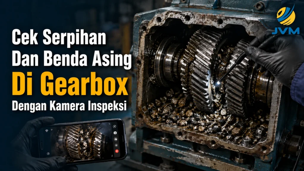 Cek serpihan dan benda asing di gearbox menggunakan kamera inspeksi WiFi
