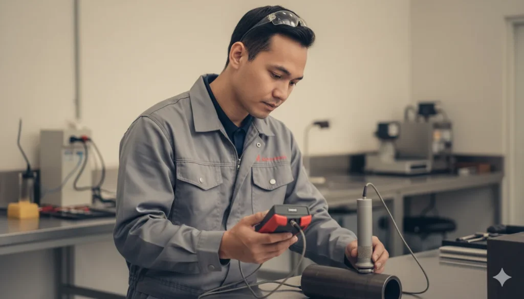 Alat Pengukur Kekerasan Kombinasi NOVOTEST TUD3 (Lab) - alat digital dengan probe untuk uji non-destruktif baja landing gear
