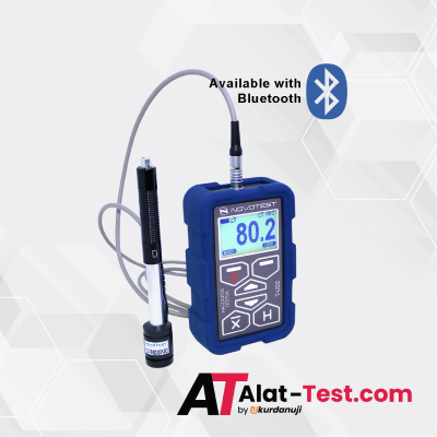 Alat Uji Kekerasan NOVOTEST T-D2 BT - Tester genggam dengan probe pada gear transmisi untuk deteksi variasi kekerasan case depth.