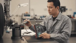 Alat Penguji Kekerasan NOVOTEST TU3 - tampak depan perangkat pengukur kekerasan dengan layar digital