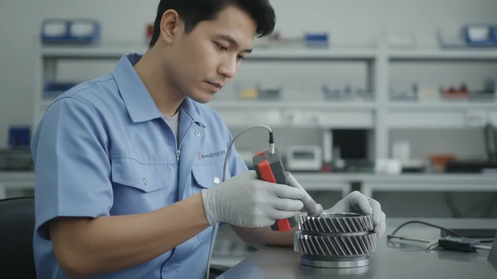 Alat Penguji Kekerasan NOVOTEST TU3 - Perangkat portabel dengan layar digital untuk deteksi case depth gear otomotif