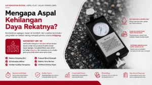 pengujian lapisan adhesi menggunakan novotest sm-1m untuk mencegah terjadinya stripping aspal