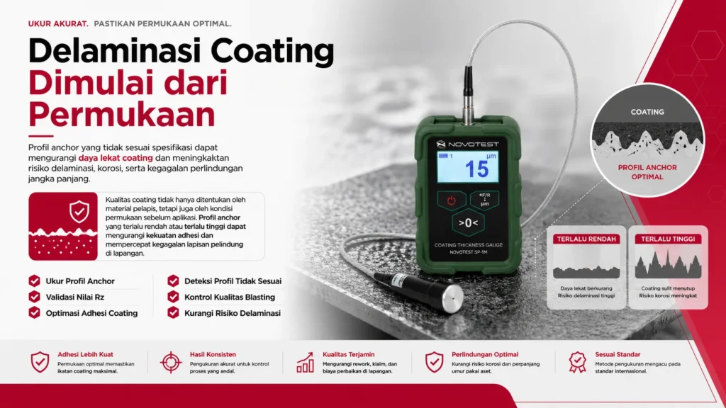 ukur kualitas coating untuk mencegah terjadinya delaminasi