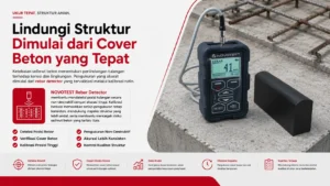 aplikasi novotest rebar detector untuk Mencegah Selimut Beton Tipis