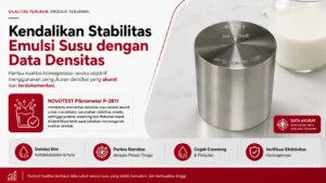 panduan kontrol stabilitas emulsi susu melalui pengukuran densitas menggunakan novotest Piknometer P-2811