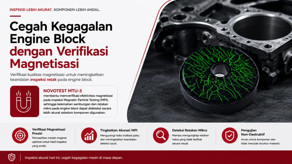 Prosedur Deteksi Kelemahan Sambungan Magnetik Engine Block dengan NOVOTEST MTU‑3