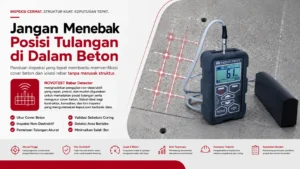 verifikasi lapisan cover beton dan deteksi lokasi rebar menggunakan novotest rebar detector
