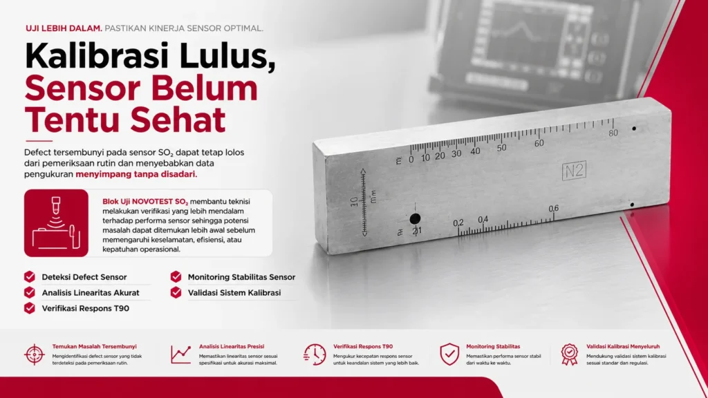 Blok Uji Kalibrasi NOVOTEST SO2 - Blok uji logam untuk kalibrasi sensor gas SO2.