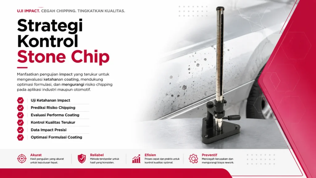 Impact Tester NOVOTEST STRIKE UNIVERSAL - alat uji dampak untuk coating otomotif dengan tampilan digital dan mekanisme uji presisi.