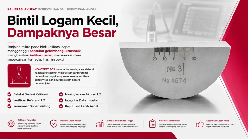 kalibrasi akurat menggunakan novotest so3 cegah bintil logam pada blok kalibrasi