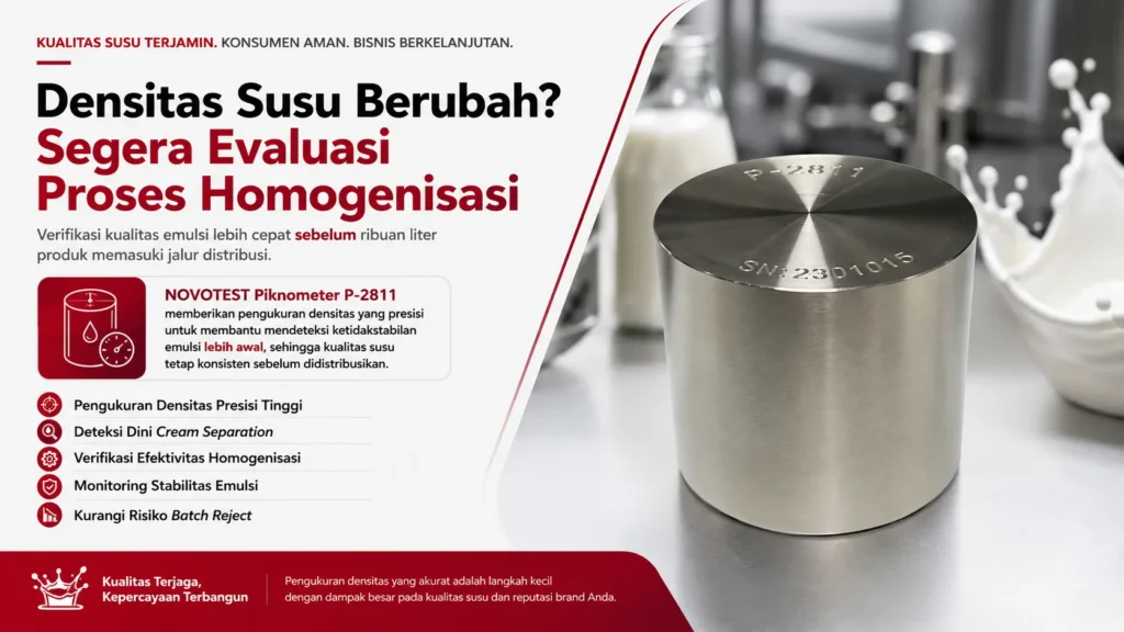 Cara Deteksi Homogenisasi Susu dengan NOVOTEST Piknometer P-2811