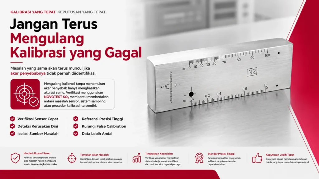 cara cegah kalibrasi gagal pada sensor so2 menggunakan Blok Uji NOVOTEST SO2
