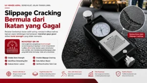 mengukur daya lekat pada lapisan bitumen untuk mencegah terjadinya slippage cracking menggunakan alat ukur adhesi novotest sm-1m